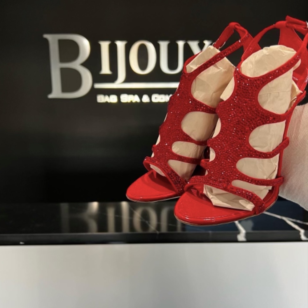 Guiseppe Zanotti Red Sequin Heels